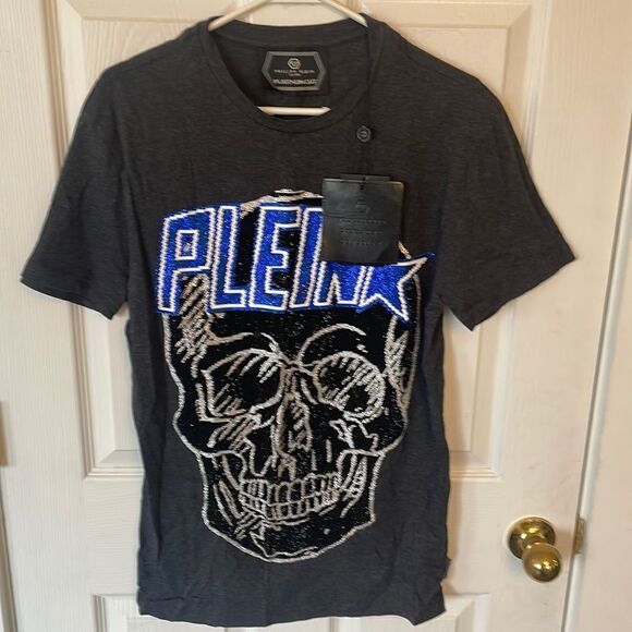 Philipp Plein round neck sequined skull t shirt - Picture 3 of 8